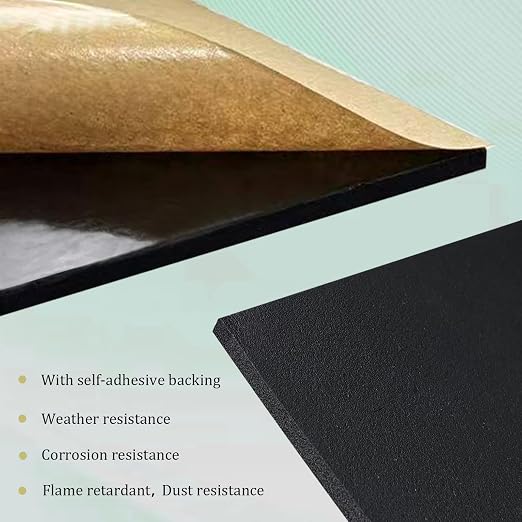 4 Pieces Adhesive Foam Padding 1/4 in Thick X 6 in X 6 in, Anti Vibration Pads - Image 3