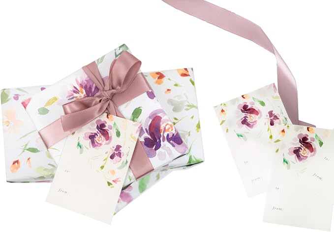 Itsy Belle Studio Floral Wedding Wrapping Paper + Ribbon Set - Image 6