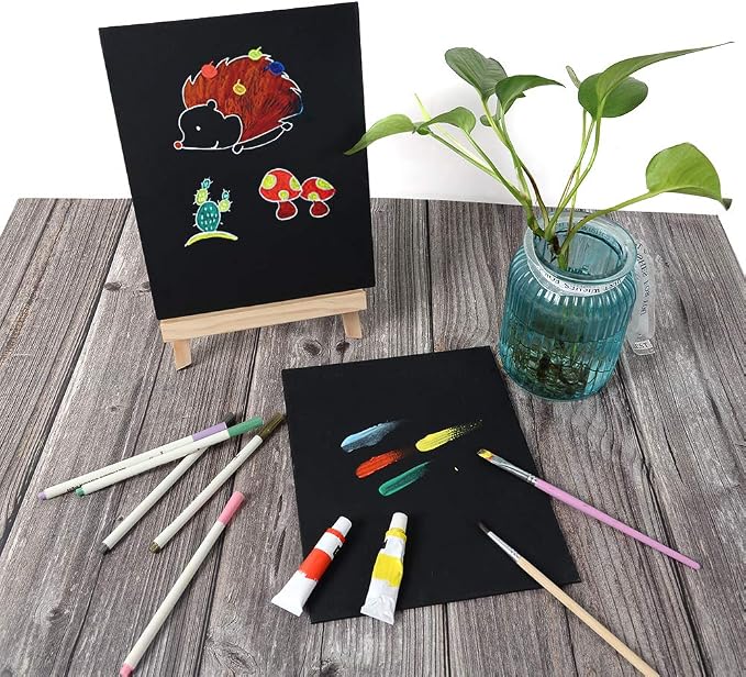 CONDA Black Canvases for Painting, Canvas Panels 8x10 inch, 100% Cotton - Image 7
