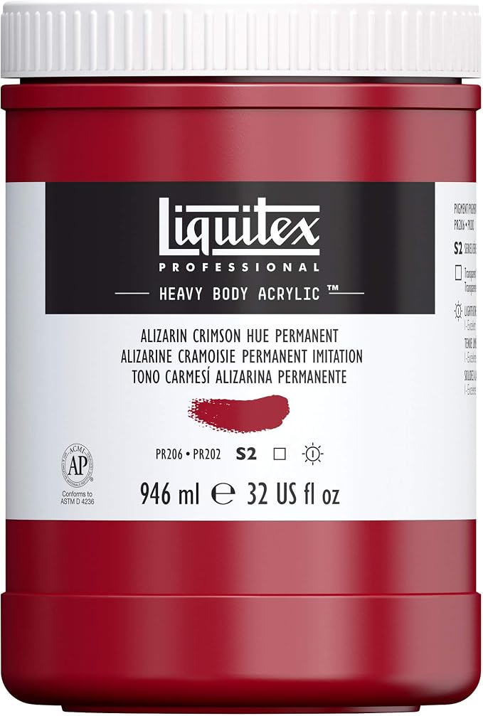 Liquitex Professional Heavy Body Acrylic Paint, 32-oz Pot, Alizarin Crimson Hue by Liquitex
