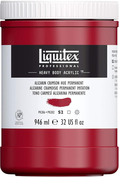 Liquitex Professional Heavy Body Acrylic Paint, 32-oz Pot, Alizarin Crimson Hue by Liquitex