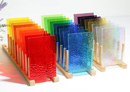 Lanyani 26 Sheets Transparent Stained Glass Sheets Packs - Image 8