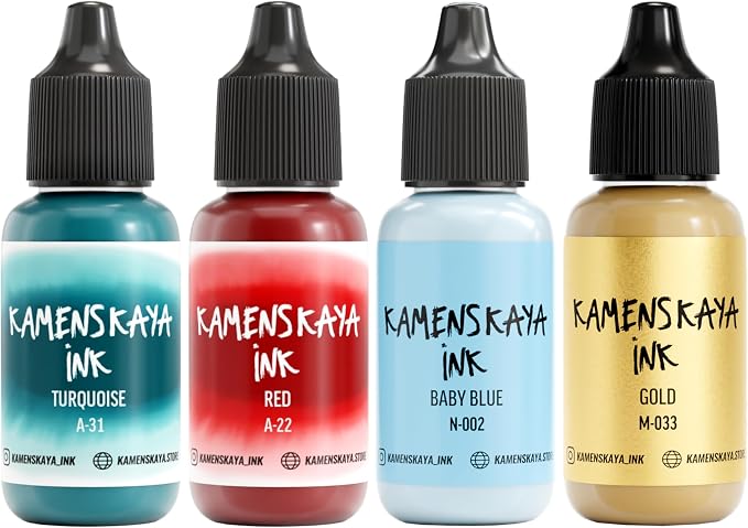 Alcohol Ink Set #4: Matched Color Combination of Alcohol Inks by Kamenskaya