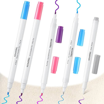 Fabric Markers for Sewing, Includes 2 Water Soluble Fabric Marker 2 Air by Unknown
