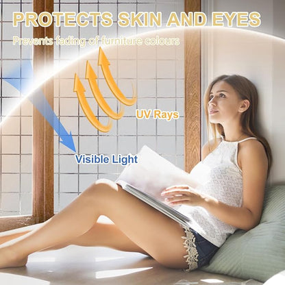 Window Privacy Film Decorative for Front Door, Bathroom Static Cling Stained - Image 4