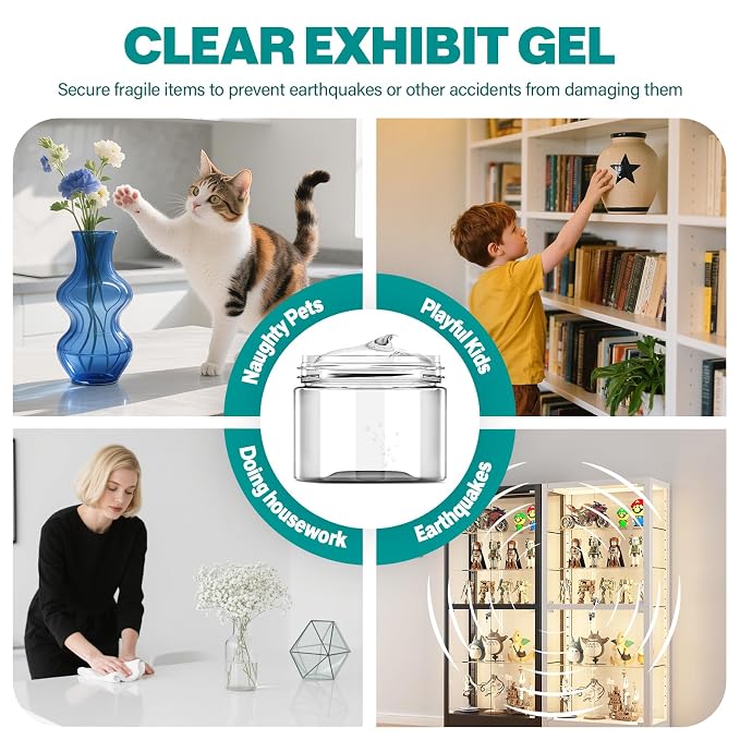 6.07 OZ Clear Exhibit Gel for Museum, Removable Clear Exhibit Putty for Museum - Image 3