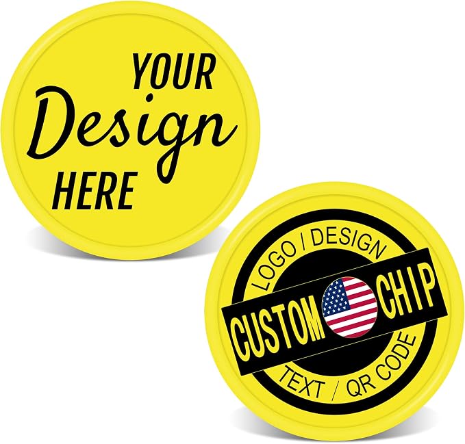 500 Personalized Plastic Chips, Custom Poker Chip, Print Your Logo Image or Text by ZLYXIU