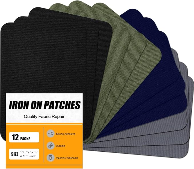 MOONSJONES Iron on Patches for Fabric Clothes, Iron-on Patch Repairing Inside & by MOONSJONES