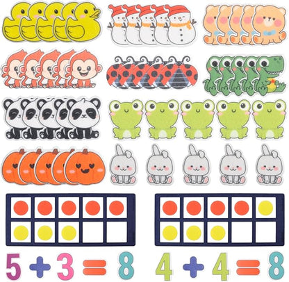CHEFAN Felt Ten-Frame Set Math Manipulative Counter by CHEFAN