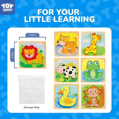 TOY Life Toddler Puzzles Ages 2-4, Wooden Puzzles - Image 7