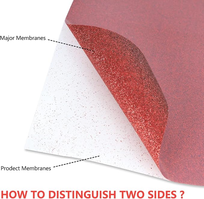 guangyintong Glitter Red Heat Transfer Vinyl HTV Rolls - Image 4
