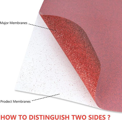 guangyintong Glitter Red Heat Transfer Vinyl HTV Rolls - Image 4