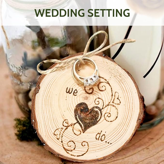Falling in Art 3.1-4 Inches Natural Wood Slices Set - Image 5