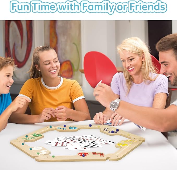 Jokers and Marbles Board Game, Wooden Marble Game - Image 2
