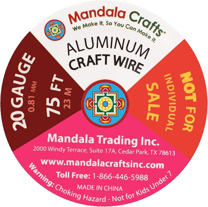 Mandala Crafts 20 Gauge Anodized Aluminum Craft Wire - Image 3