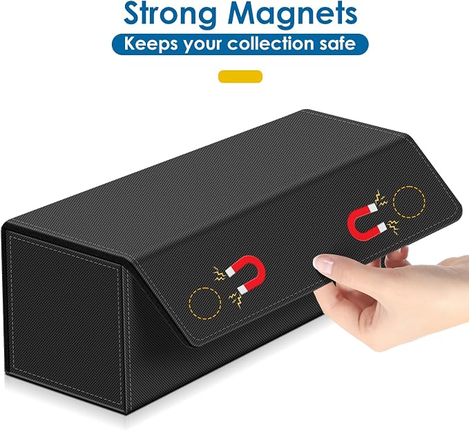 Card Deck Case for Trading Cards, Leather Magnetic Closure Commander Card - Image 5