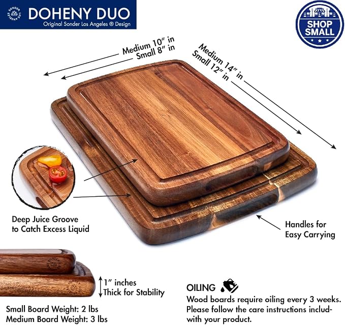 Set of 2 Sonder Los Angeles Acacia Wood Cutting Boards - Image 2