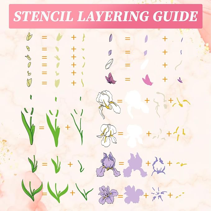 ORIGACH Iris Layering Stencil Stamp and Die Set - Image 3