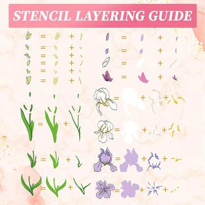 ORIGACH Iris Layering Stencil Stamp and Die Set - Image 3