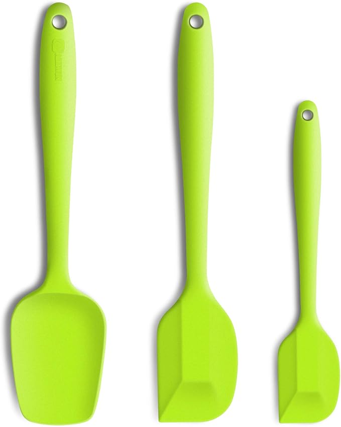 Silicone Spatula 3-piece Set, Ergonomic Handle High Heat-Resistant Spatulas by ALLWIN-HOUSEWARE