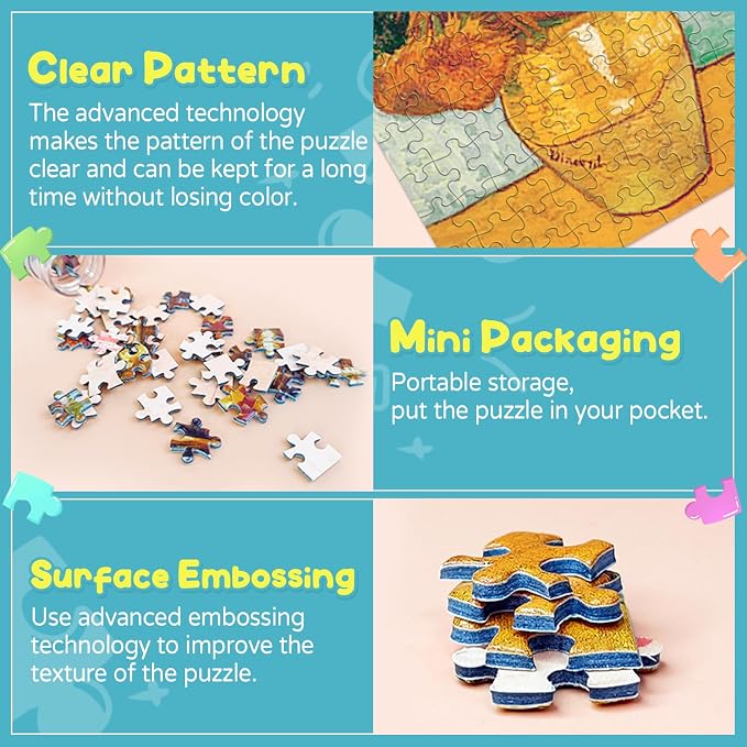 150 Pieces Mini Jigsaw Puzzles for Adults & Kids, Branches Of An Almond Tree In - Image 2