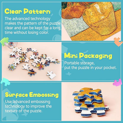 150 Pieces Mini Jigsaw Puzzles for Adults & Kids, Branches Of An Almond Tree In - Image 2