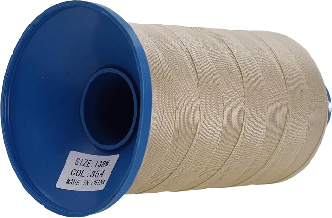 Mandala Crafts Bonded Nylon Thread Khaki Heavy Duty Sewing Threads - Image 2