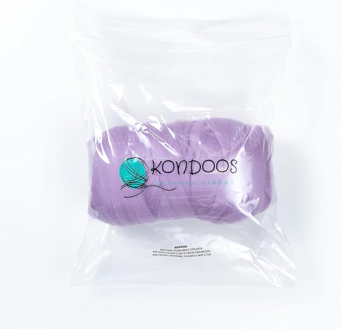 Kondoos Colored Natural Wool roving, 1 lb. Best Wool - Image 3