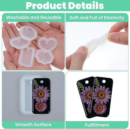 16Pcs Keychain Resin Molds Silicone - Image 3