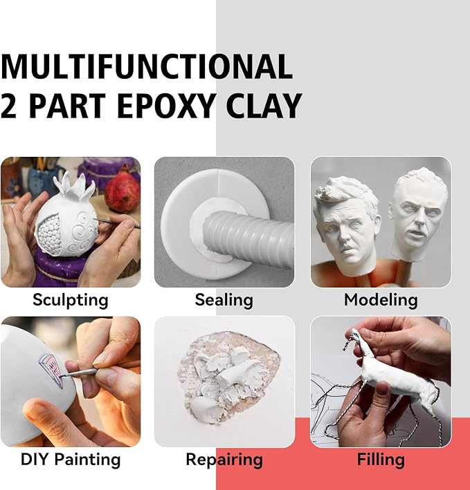 Epoxy Sculpt Clay, Self-Hardening Model Magic Sculpt Epoxy Clay, A&B 2 Part - Image 2