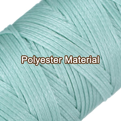 uxcell Leather Sewing Waxed Thread, 55 Yards / 50m 0.8mm 150D Flat Polyester - Image 3
