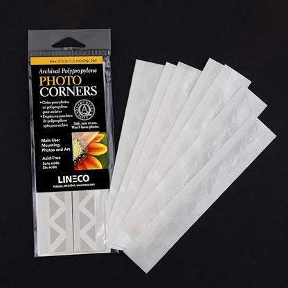 Lineco Archival Polypropylene Mounting Corners, Pressure Sensitive Acid-Free - Image 4