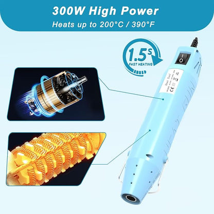 Heat Gun for Crafting, Mini Hot Air Gun Tool for Epoxy Resin, Shrunk Wrapping - Image 6