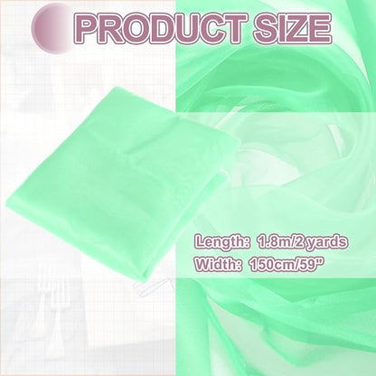 MECCANIXITY Iridescent Sheer Organza Fabric, 2 Yards x 59 Inches Solid - Image 2