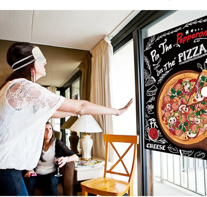 Pizza Party Decorations Pin The Pepperoni on The Pizza Party Game - Image 2