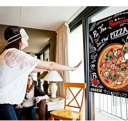 Pizza Party Decorations Pin The Pepperoni on The Pizza Party Game - Image 2