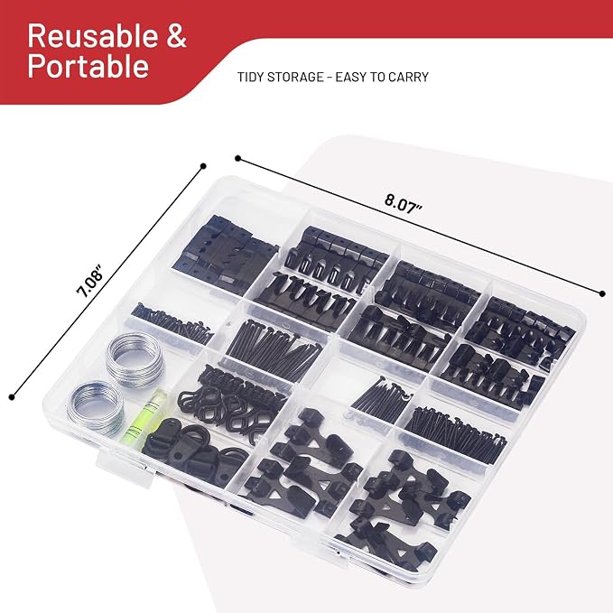 303-Piece Picture Hanging Assortment, Heavy Duty Hooks, and Metal Wall Hooks - Image 4