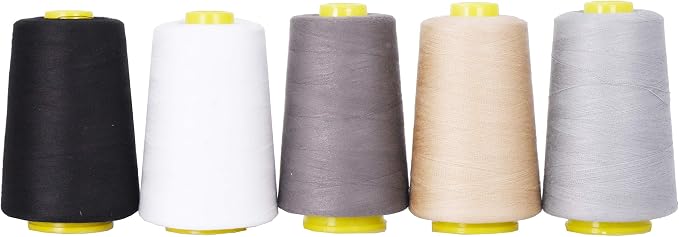Mandala Crafts 5 Pack of Serger Threads Cones Spools by MandalaCrafts