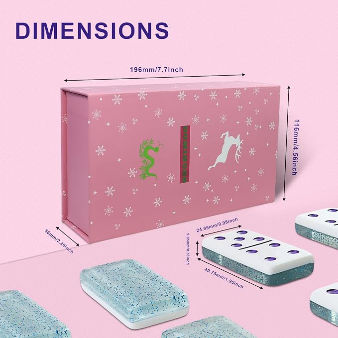 IDTQ Dominoes Set for Adults, Double 6 Dominos Game Set - Image 3