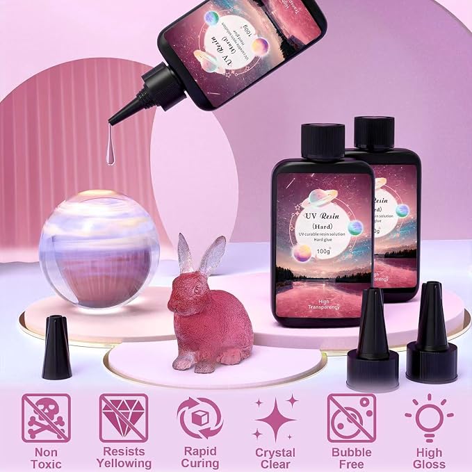 YV-cozx UV Resin Jewelry Making Kit, Crystal Clear Resin - Image 7