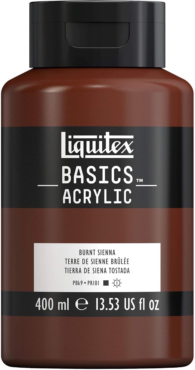 Liquitex BASICS Acrylic Paint, 400ml Bottle, Burnt Sienna by Liquitex