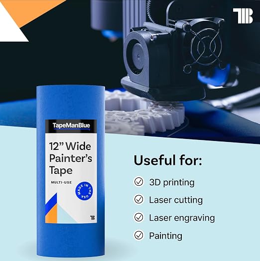 Wide Blue Painters Tape, 12 inch x 60 yds, Made in America, Great Masking Tape - Image 4