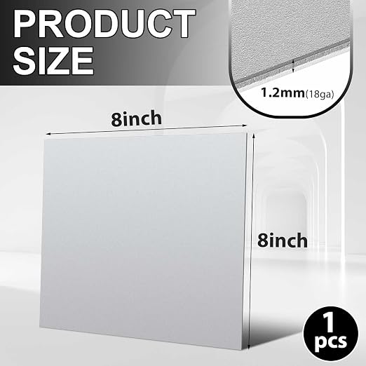 Hicarer 1 Pcs Mild Steel Sheet Cold Rolled 18 Gauge Metal Plate Weldable Metal - Image 2