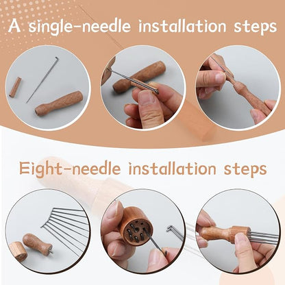 SOCNITC Needle Felting Tools, Needle Felting Kit, 4.5"x3.5" Needle Felting Pad - Image 5