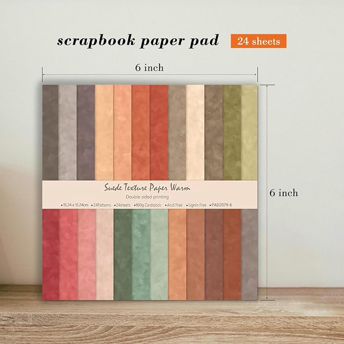 6x6 Inch Colorful Scrapbook Paper Pad- 24 Sheets Double Sided - Image 3