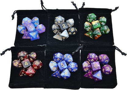 SmartDealsPro 6 x 7 Sets Glitter Polyhedral Dice Sets - Image 5