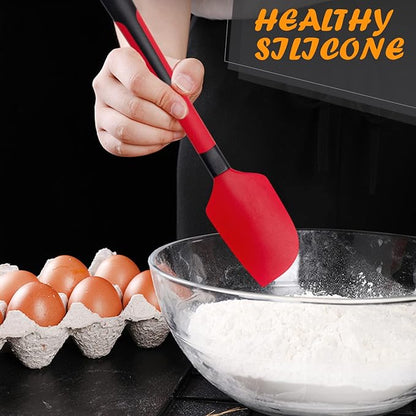 TEEVEA Silicone Spatula for Cooking Baking Mixing, Heat Resistant Non-Stick - Image 2