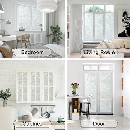 Haton Window Privacy Film, Frosted Glass Static Cling Sun Heat Blocking Window - Image 9