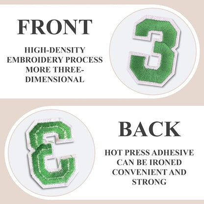 Letter and Number Iron On Patches, A-Z Alphabet and Numbers 0-9 Embroidery - Image 3