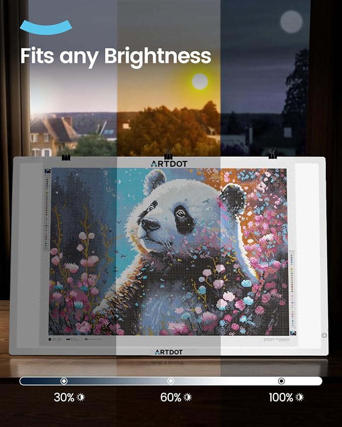 ARTDOT A1 Large LED Light Pad for Diamond Painting AC Powered Light Board Kit - Image 4